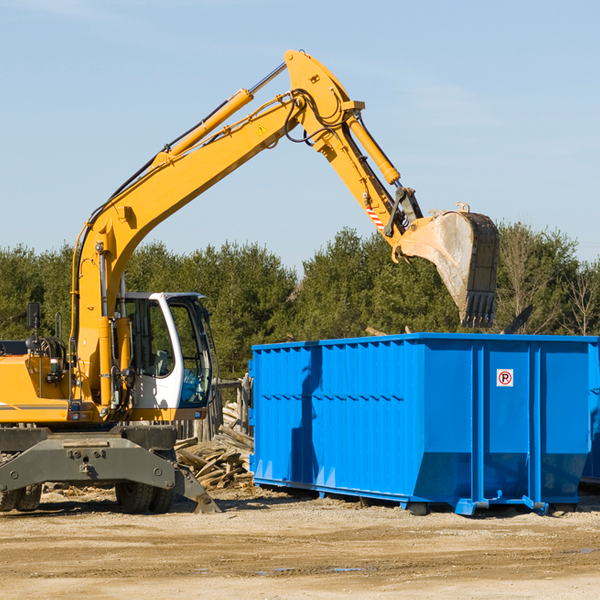 are there any restrictions on where a residential dumpster can be placed in Marshallville